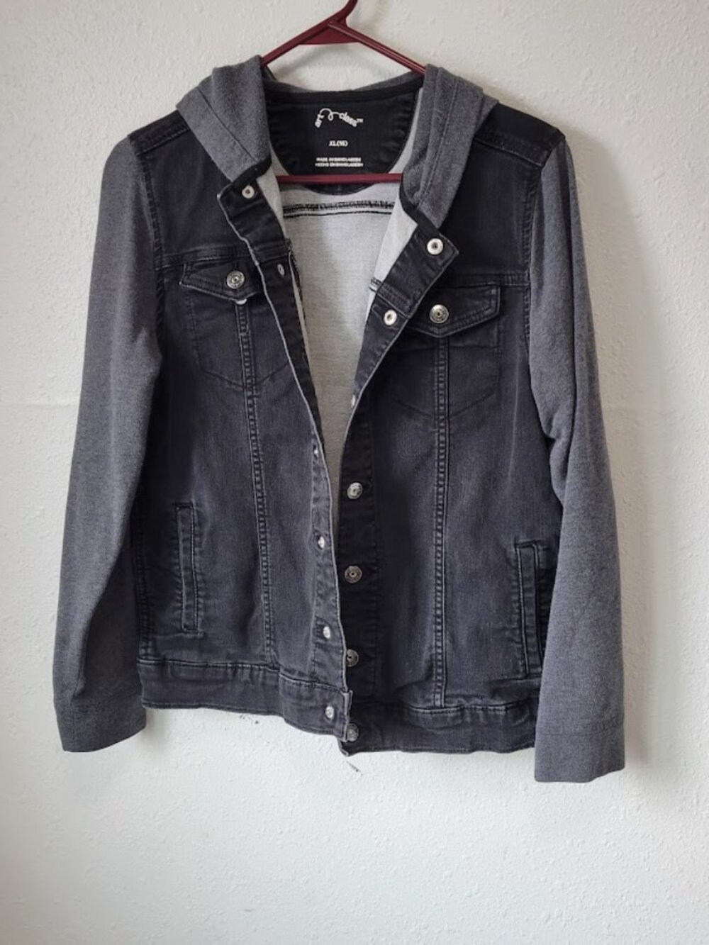 Art Class Kids' Hooded Denim Jacket Size XL (16)